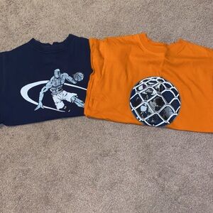 And1 Orange and Blue Tank Tops with Graphic Designs